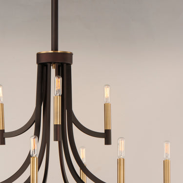 Maxim Lighting Lyndon 9-Light Chandelier Bronze/Antique Brass