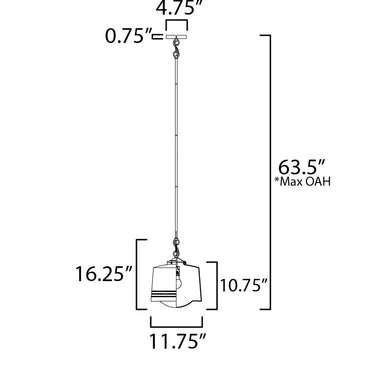 Maxim Lighting Eureka Pendant Black