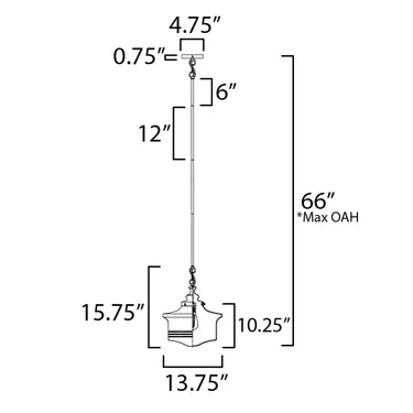 Maxim Lighting Eureka Pendant Black