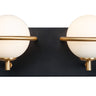 Maxim Lighting Revolve 2-Light LED Bath Vanity Black/Gold
