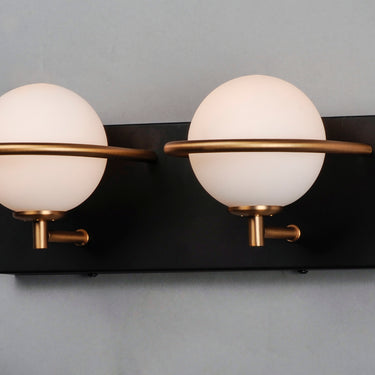 Maxim Lighting Revolve 2-Light LED Bath Vanity Black/Gold