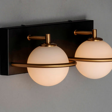 Maxim Lighting Revolve 2-Light LED Bath Vanity Black/Gold