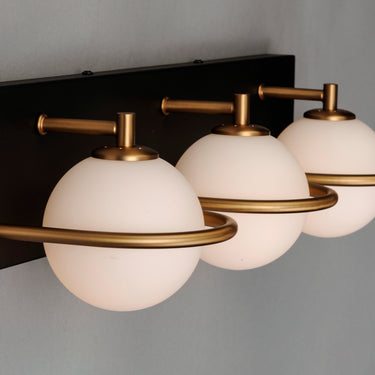 Maxim Lighting Revolve 3-Light LED Bath Vanity Black/Gold