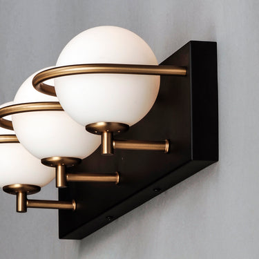 Maxim Lighting Revolve 3-Light LED Bath Vanity Black/Gold