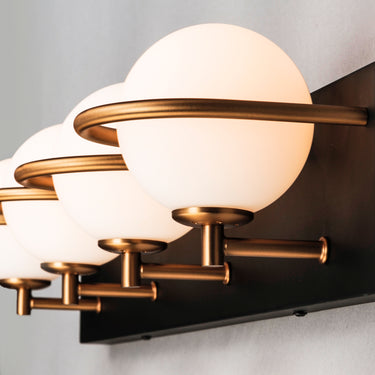 Maxim Lighting Revolve 4-Light LED Bath Vanity Black/Gold