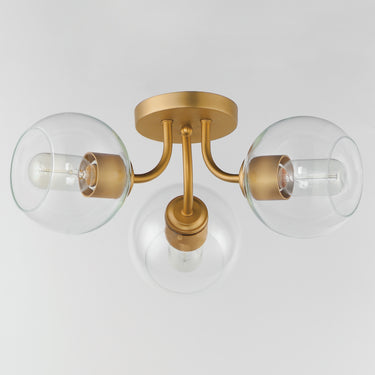 Maxim Lighting Knox 3-Light Semi-Flush Mount Natural Aged Brass