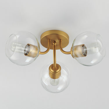 Maxim Lighting Knox 3-Light Semi-Flush Mount Natural Aged Brass