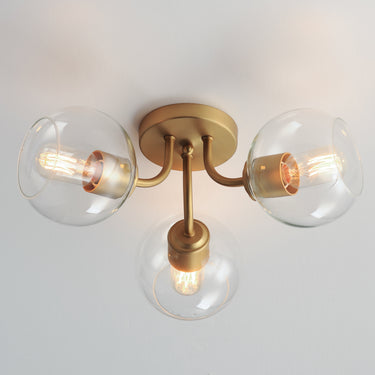 Maxim Lighting Knox 3-Light Semi-Flush Mount Natural Aged Brass