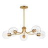 Maxim Lighting Knox 5-Light Globe Chandelier Natural Aged Brass
