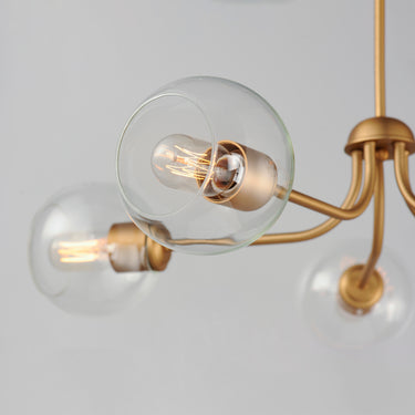 Maxim Lighting Knox 5-Light Globe Chandelier Natural Aged Brass