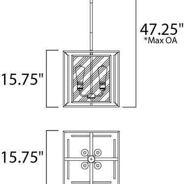 Maxim Lighting Era 4-Light Pendant Black