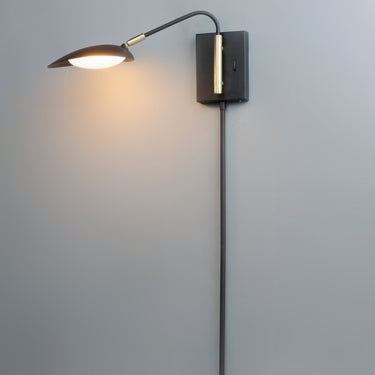 Maxim Lighting Scan LED Pin-Up Wall Sconce Black/Satin Brass