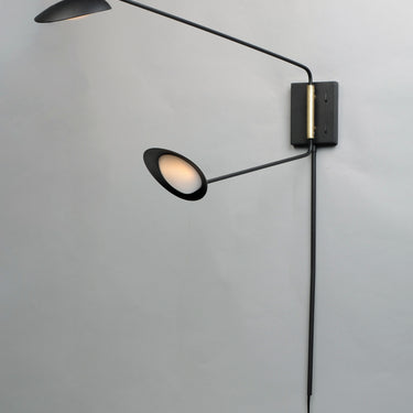 Maxim Lighting Scan 2-Light LED Pin-Up Wall Sconce Black/Satin Brass