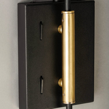 Maxim Lighting Scan 2-Light LED Pin-Up Wall Sconce Black/Satin Brass