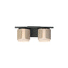 Maxim Lighting Draughtsman 2-Light Bath Vanity Natural Wood/Charcoal