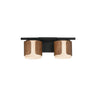 Maxim Lighting Draughtsman 2-Light Bath Vanity Walnut/Black