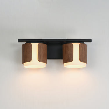Maxim Lighting Draughtsman 2-Light Bath Vanity Walnut/Black