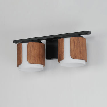 Maxim Lighting Draughtsman 2-Light Bath Vanity Walnut/Black