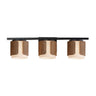 Maxim Lighting Draughtsman 3-Light Bath Vanity Walnut/Black