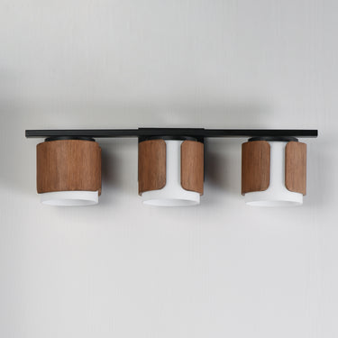 Maxim Lighting Draughtsman 3-Light Bath Vanity Walnut/Black