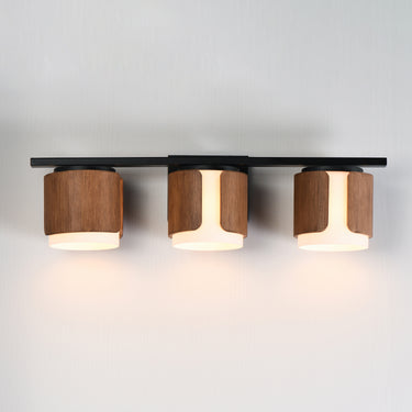 Maxim Lighting Draughtsman 3-Light Bath Vanity Walnut/Black
