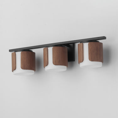 Maxim Lighting Draughtsman 3-Light Bath Vanity Walnut/Black
