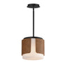 Maxim Lighting Draughtsman 10" Semi Flush Mount Pendant Walnut/Black