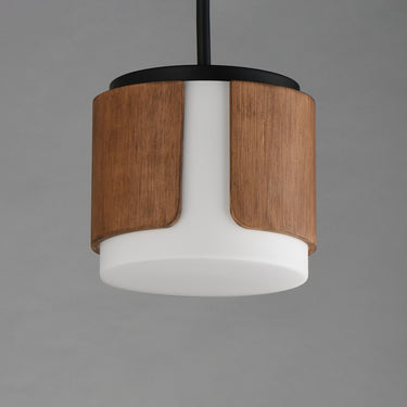Maxim Lighting Draughtsman 10" Semi Flush Mount Pendant Walnut/Black