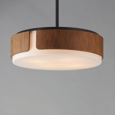 Maxim Lighting Draughtsman 18" Semi Flush Mount Pendant Walnut/Black