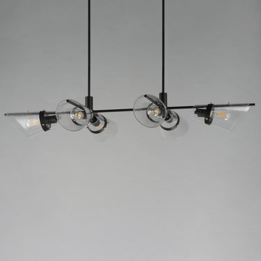 Maxim Lighting Finch 6-Light Linear Pendant Dark Bronze/Antique Brass