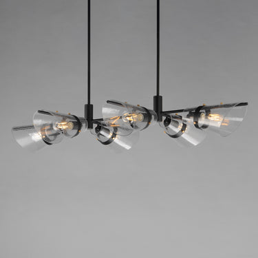 Maxim Lighting Finch 6-Light Linear Pendant Dark Bronze/Antique Brass