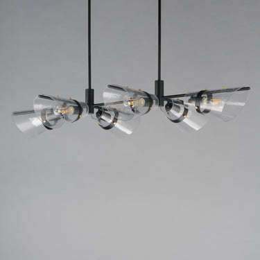 Maxim Lighting Finch 6-Light Linear Pendant Dark Bronze/Antique Brass