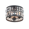Maxim Lighting Madeline 3-Light Flush Mount Black