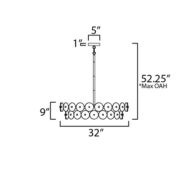 Maxim Lighting Loren 30" Chandelier Gunmetal