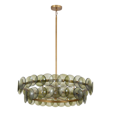 Maxim Lighting Loren 30" Chandelier Weathered Brass