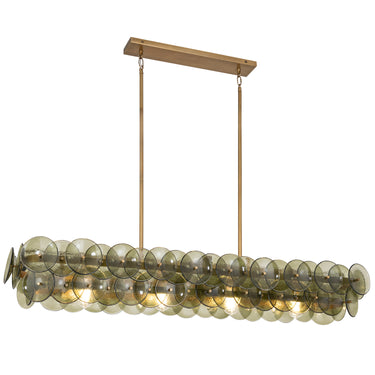 Maxim Lighting Loren 54" Linear Chandelier Weathered Brass