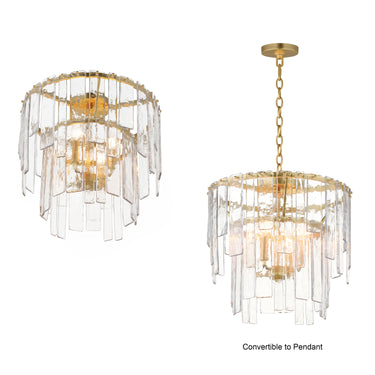 Maxim Lighting Warren 4-Light Semi-Flush/Pendant Gold Leaf