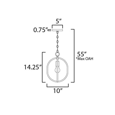 Maxim Lighting Martel Mini Pendant Blacksmith