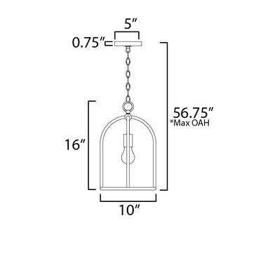 Maxim Lighting Martel Pendant Blacksmith