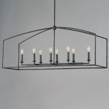 Maxim Lighting Martel 8-Light Linear Chandelier Blacksmith