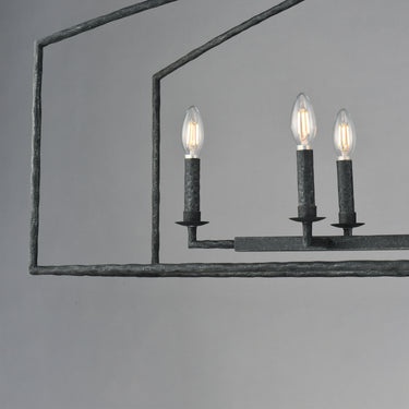 Maxim Lighting Martel 8-Light Linear Chandelier Blacksmith