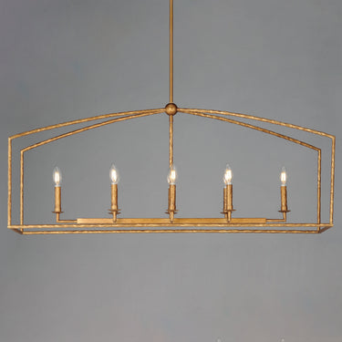 Maxim Lighting Martel 8-Light Linear Chandelier Etruscan Gold