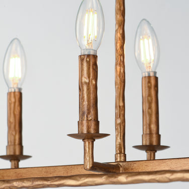 Maxim Lighting Martel 8-Light Linear Chandelier Etruscan Gold