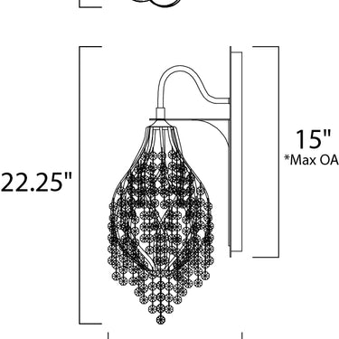 Maxim Lighting Twirl Wall Sconce Golden Silver