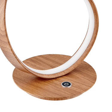 Finesse Decor Amsterdam LED with Touch Dimmer Table Lamp Light Wood