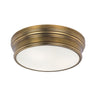 Maxim Lighting Fairmont 3-Light Flush Mount Natural Aged Brass
