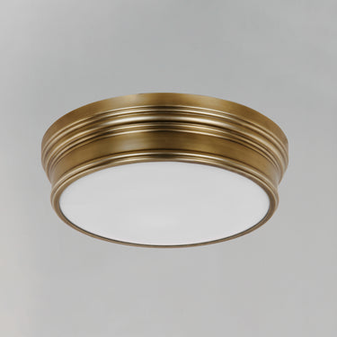 Maxim Lighting Fairmont 3-Light Flush Mount Natural Aged Brass