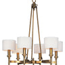 Maxim Lighting Fairmont 6-Light Chandelier Natural Aged Brass