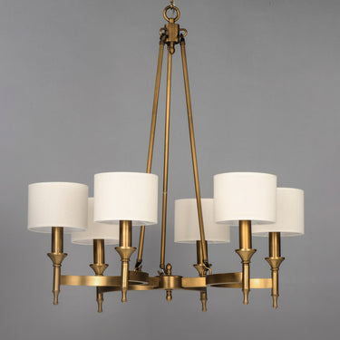 Maxim Lighting Fairmont 6-Light Chandelier Natural Aged Brass