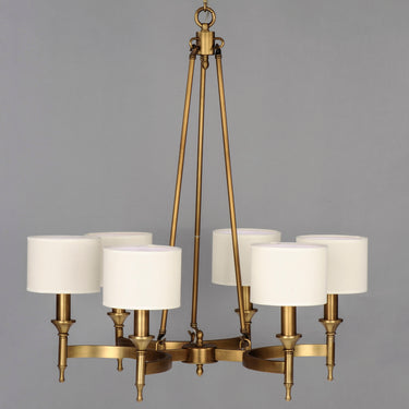 Maxim Lighting Fairmont 6-Light Chandelier Natural Aged Brass